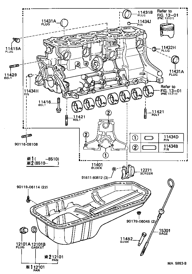 11401-79056 BLOCK SUB-ASSY, CYLINDER product image