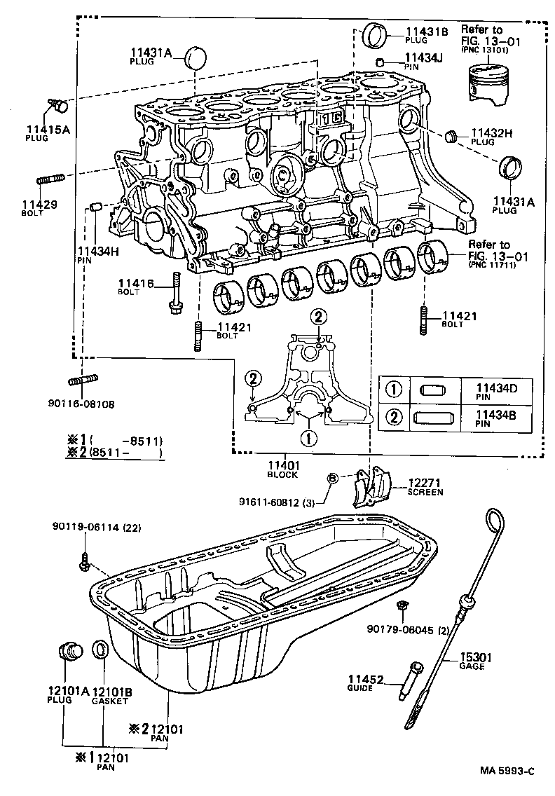 90116-06058 BOLT, STUD(FOR OIL PAN) product image