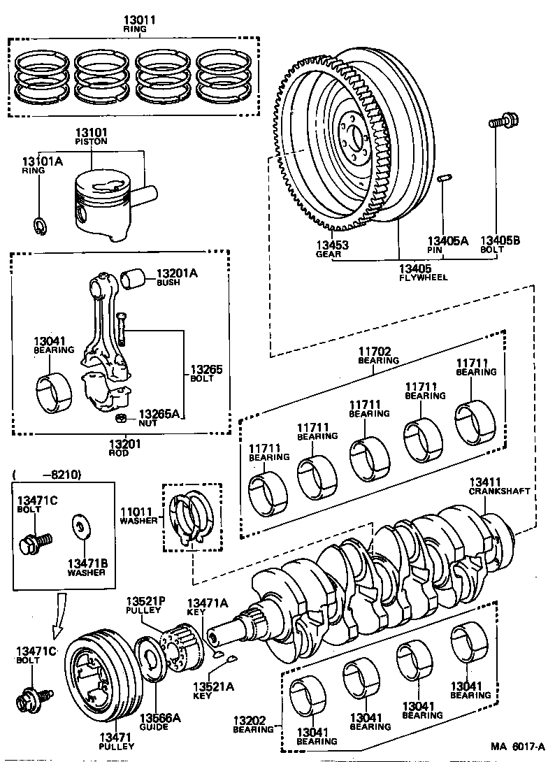 13013-44063 RING SET, PISTON product image