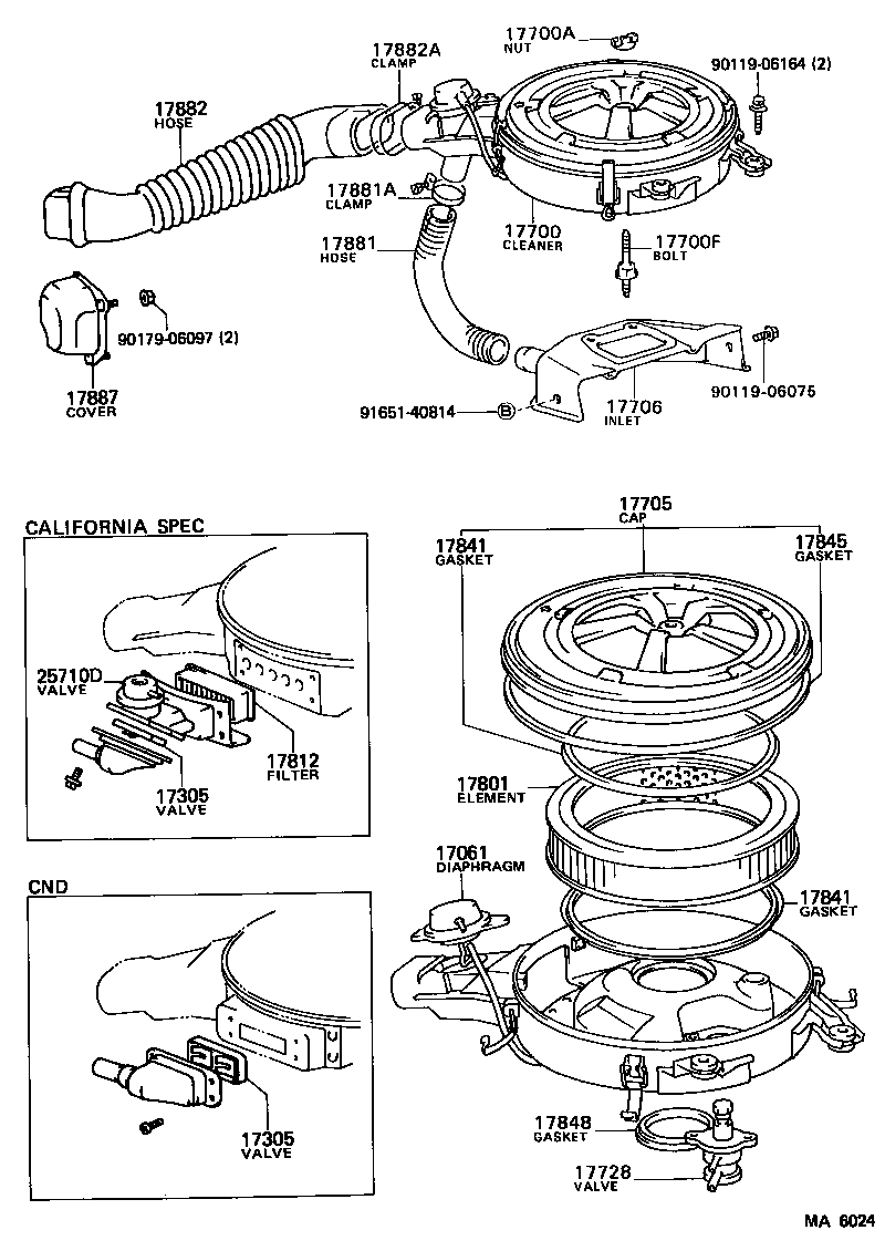17700-28050 CLEANER ASSY, AIR product image