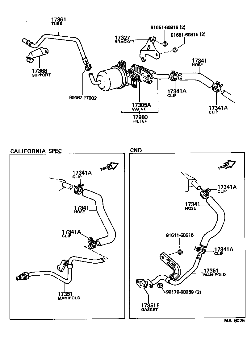 17342-26042 HOSE, NO.3(FOR AIR INJECTION SYSTEM) product image