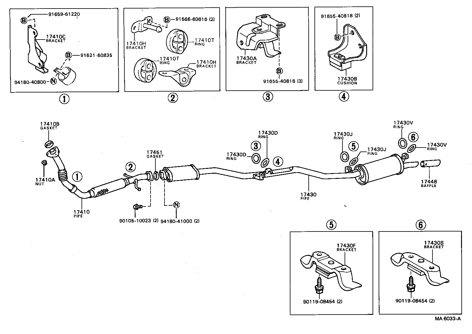 17430-41290 PIPE ASSY, EXHAUST, TAIL product image