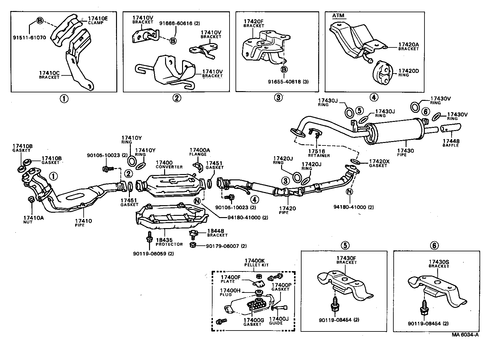 17430-41290 PIPE ASSY, EXHAUST, TAIL product image
