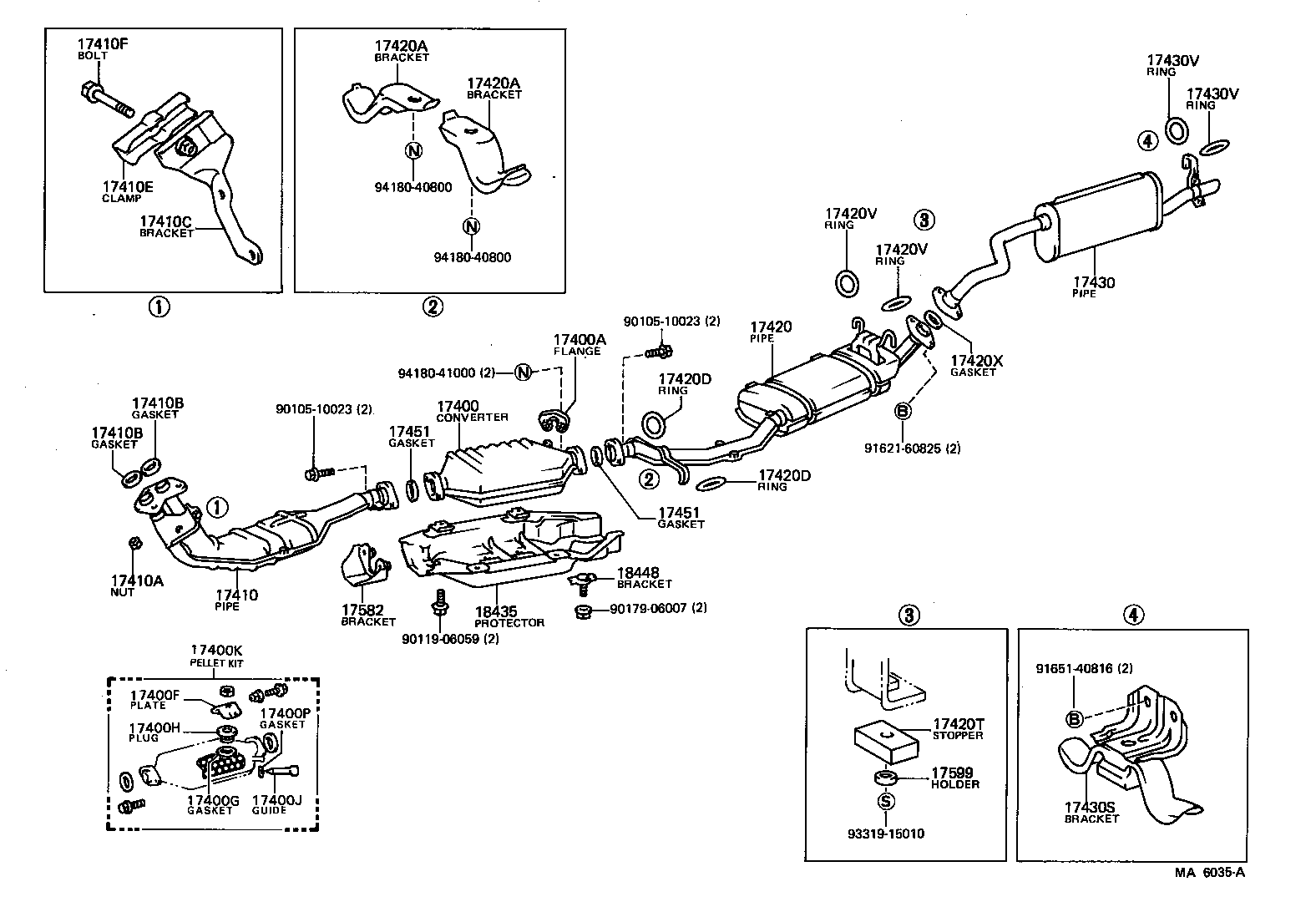 17430-41250 PIPE ASSY, EXHAUST, TAIL product image
