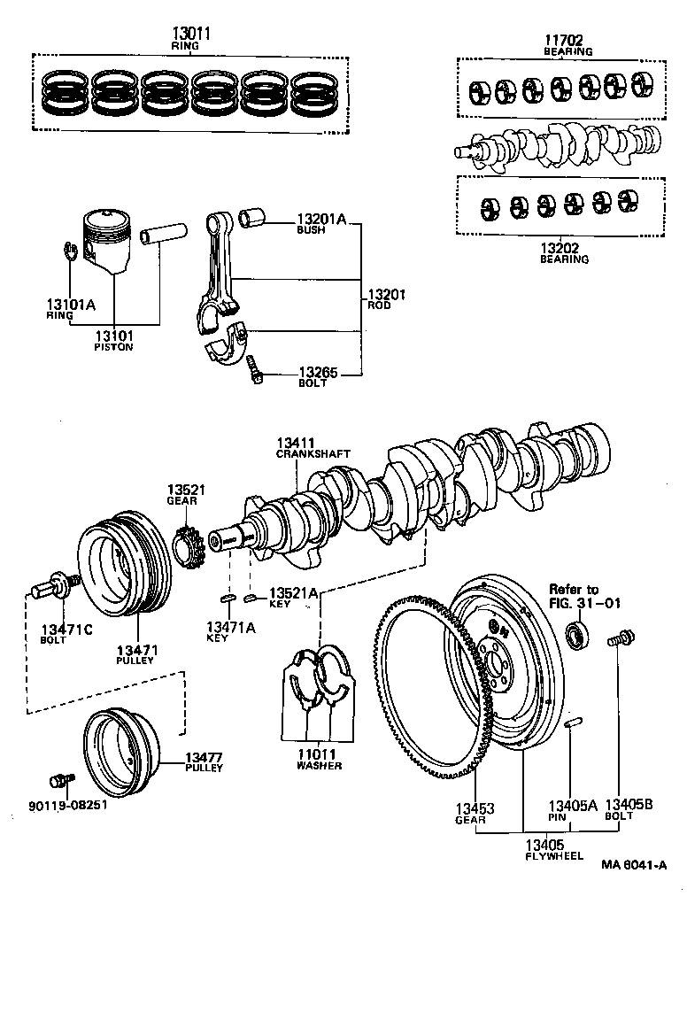 11705-54040 BEARING SET, CRANKSHAFT product image