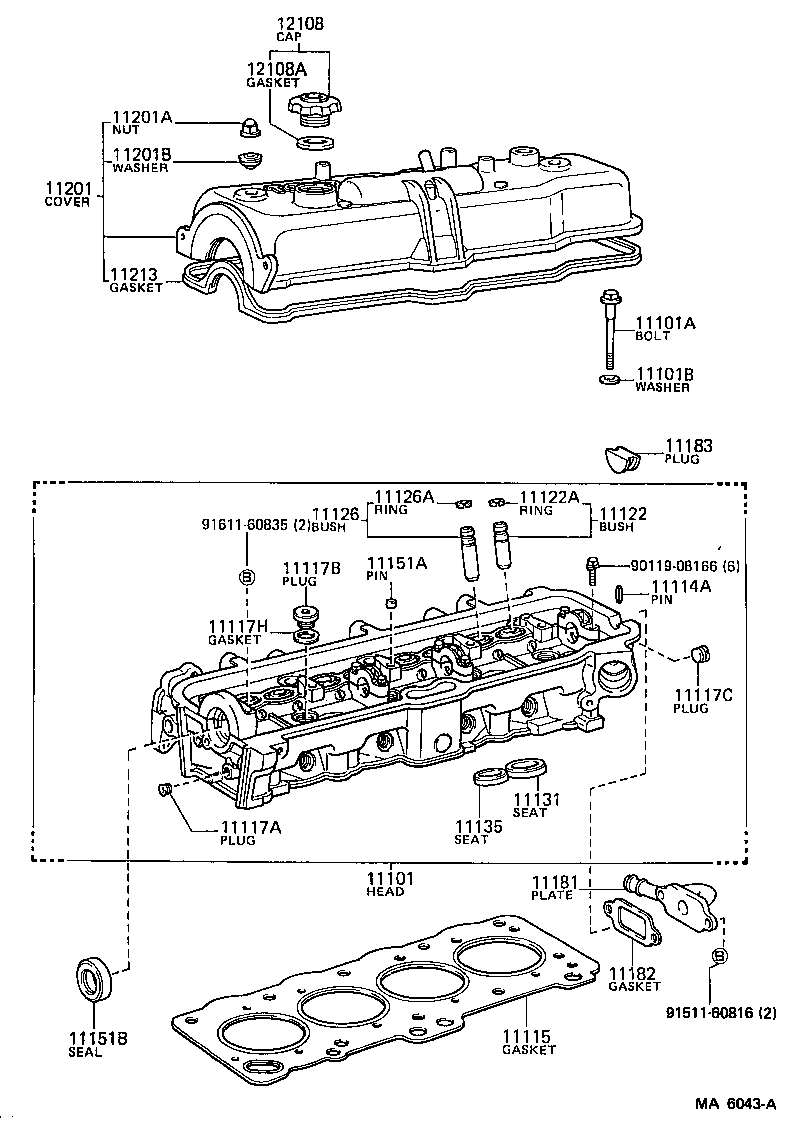 Toyota 11213-25012 GASKET, CYLINDER HEAD COVER