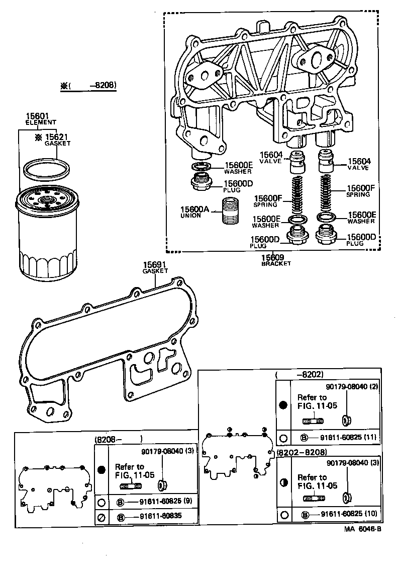 15609-54020 BRACKET SUB-ASSY, OIL FILTER product image
