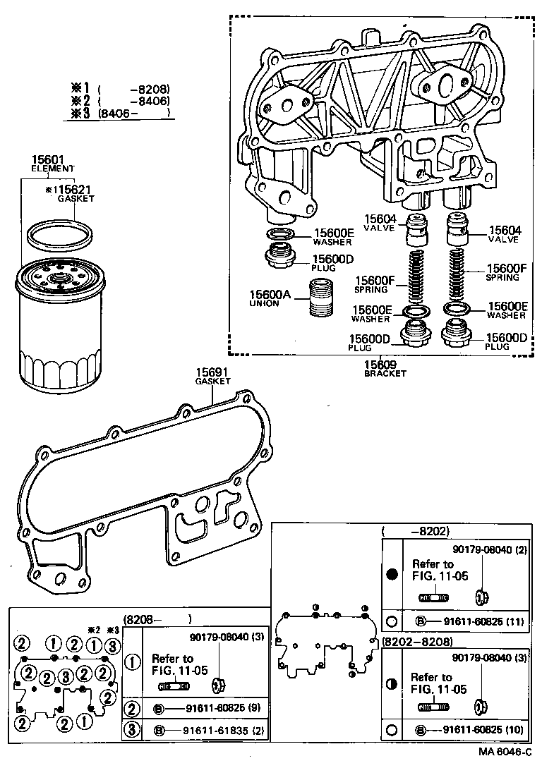 90923-05015 GASKET(FOR OIL COOLER) product image