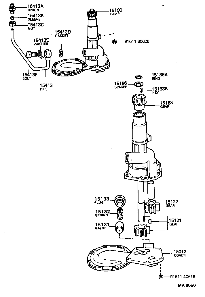 15104-54030 STRAINER SUB-ASSY, OIL product image