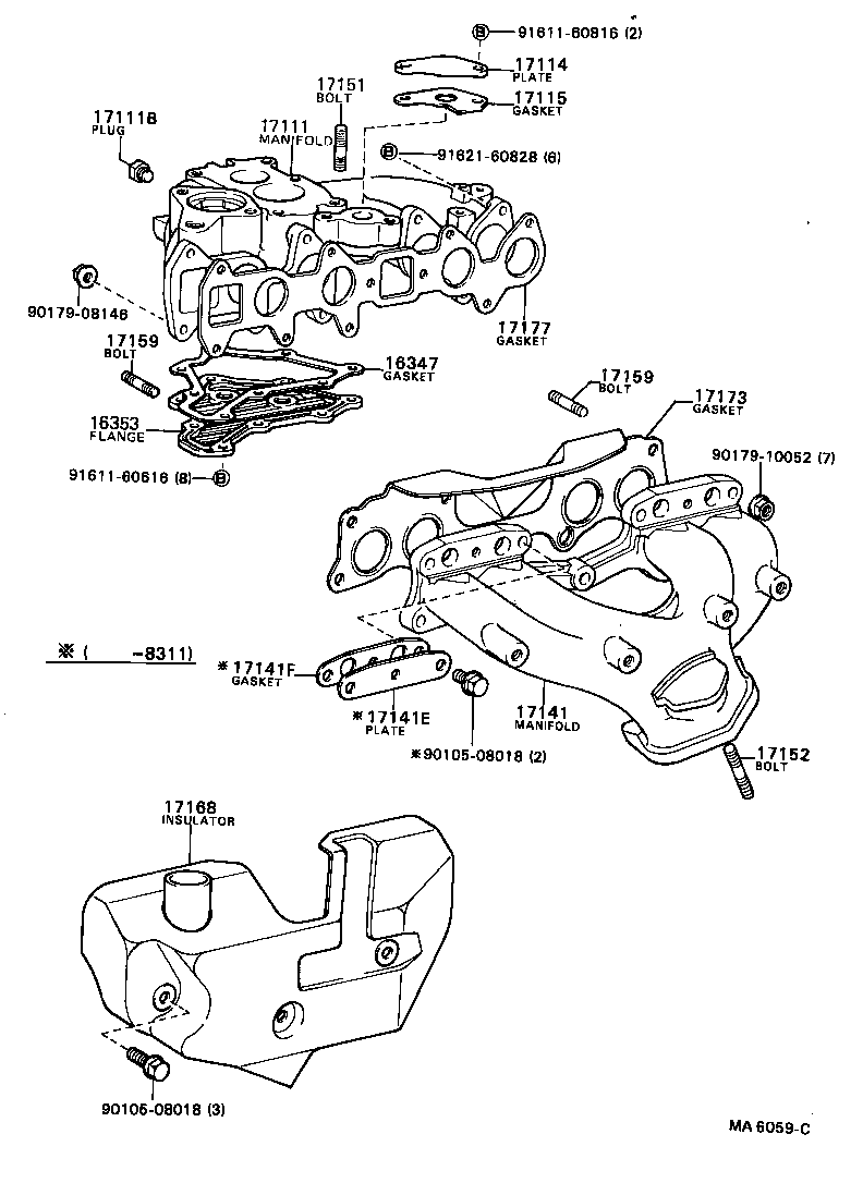 17101-54040 MANIFOLD, INTAKE product image