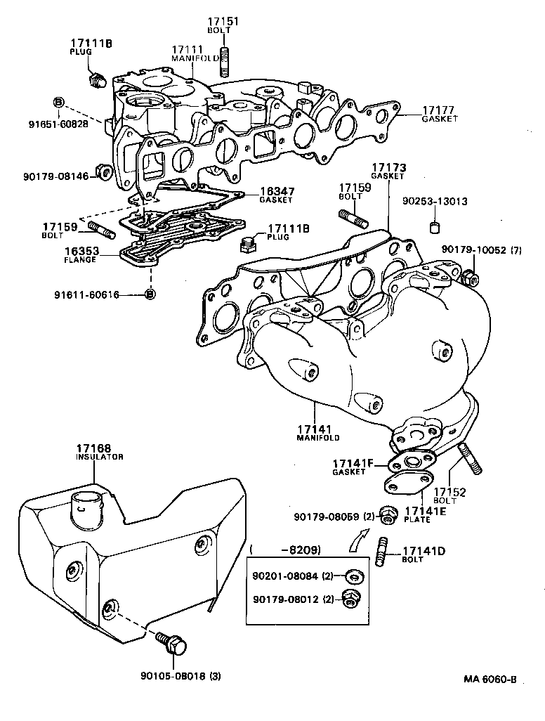 17101-54040 MANIFOLD, INTAKE product image
