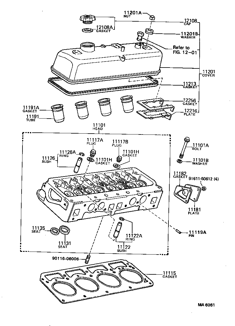 11181-13030 PLATE, CYLINDER HEAD, REAR product image