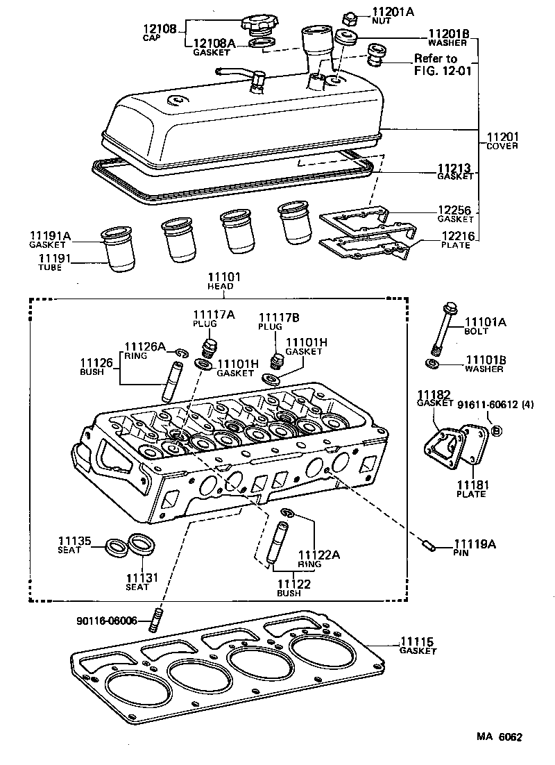 11181-13030 PLATE, CYLINDER HEAD, REAR product image