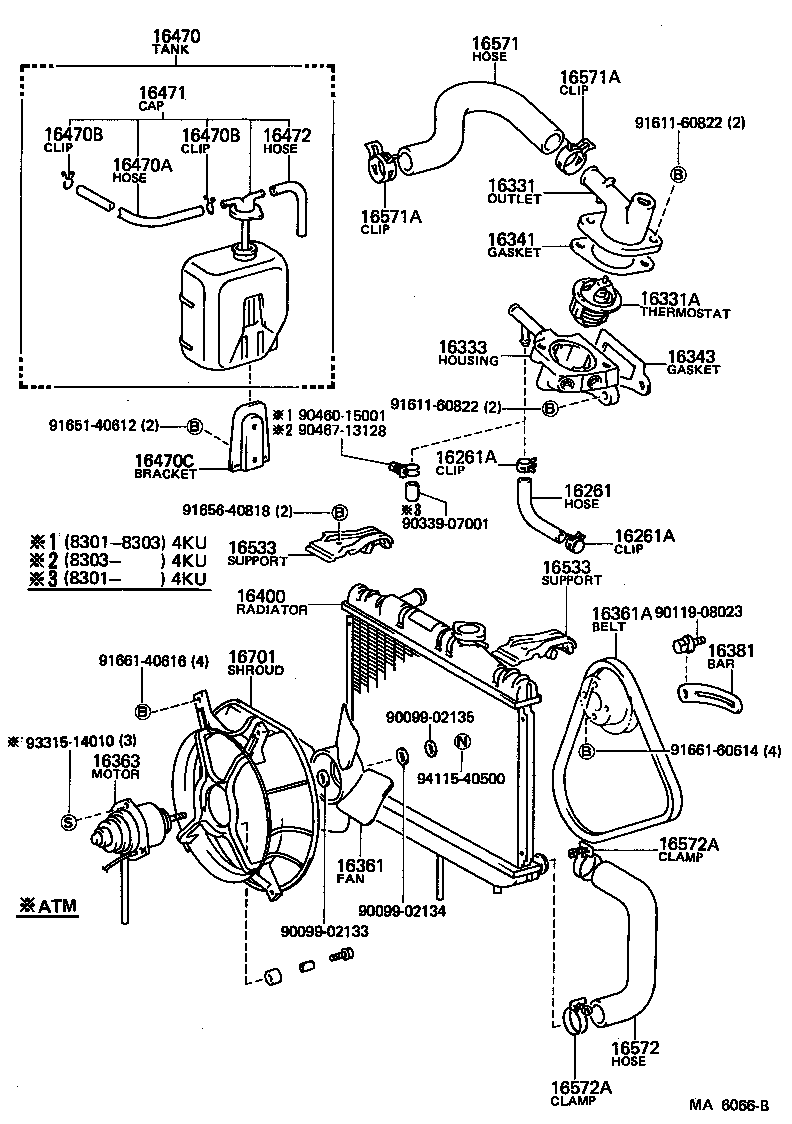 90447-12042 HOSE, WATER BY-PASS, NO.2 product image