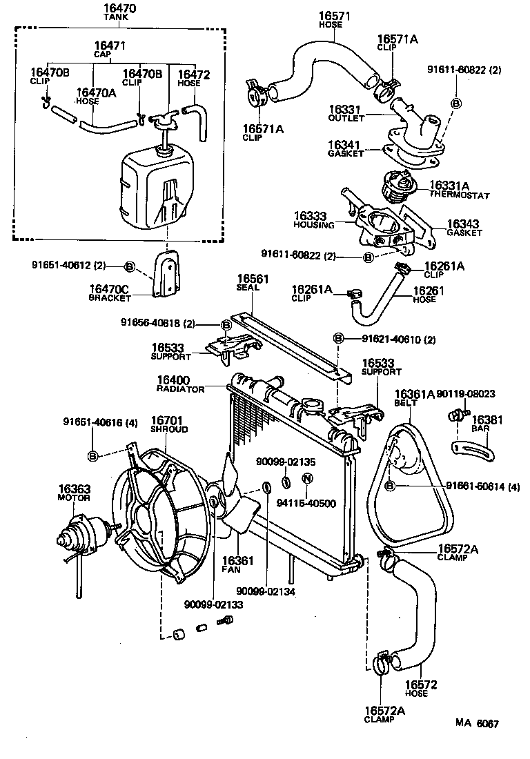 90447-12042 HOSE, WATER BY-PASS, NO.2 product image