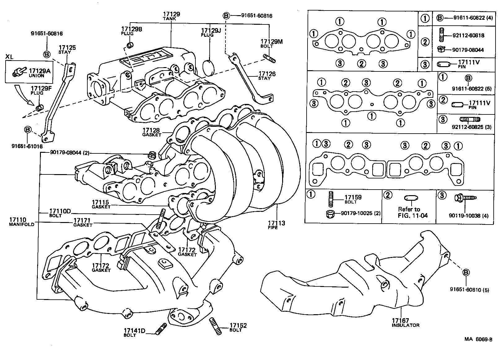 17167-13050 INSULATOR, EXHAUST MANIFOLD HEAT, NO.1 product image