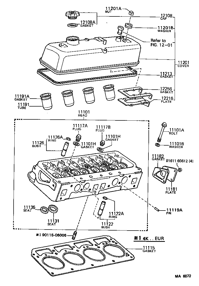 11101-29229 HEAD SUB-ASSY, CYLINDER product image