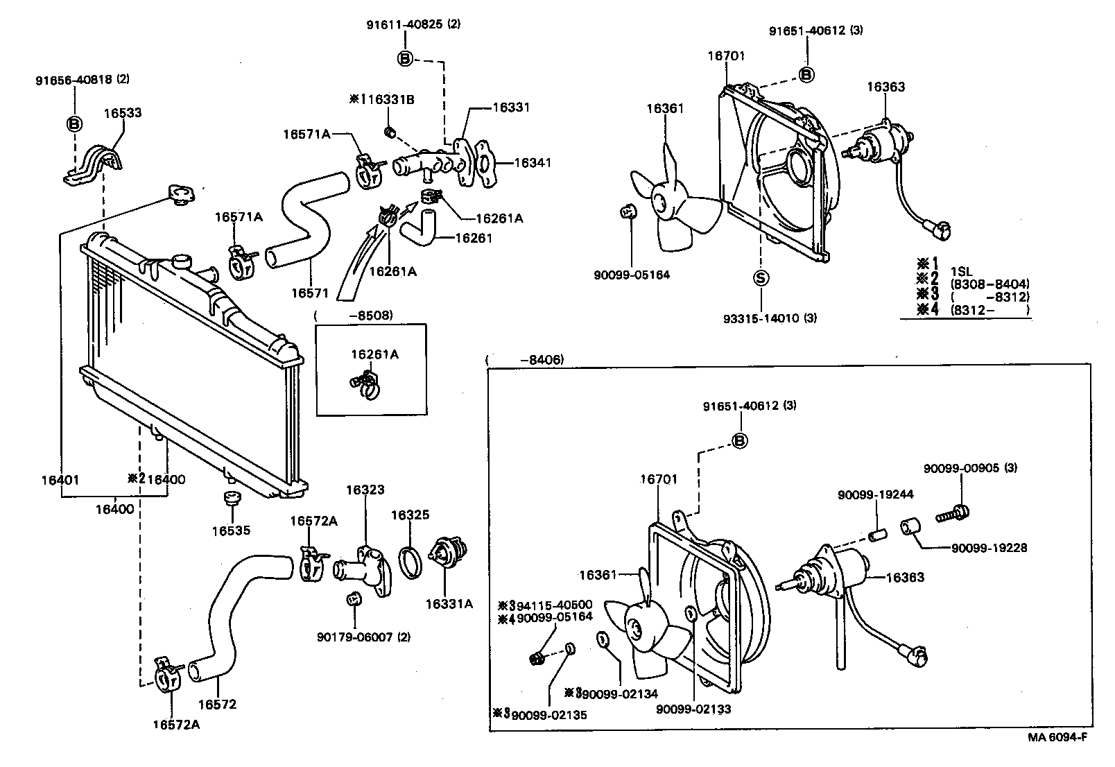 16363-64020 MOTOR, COOLING FAN product image