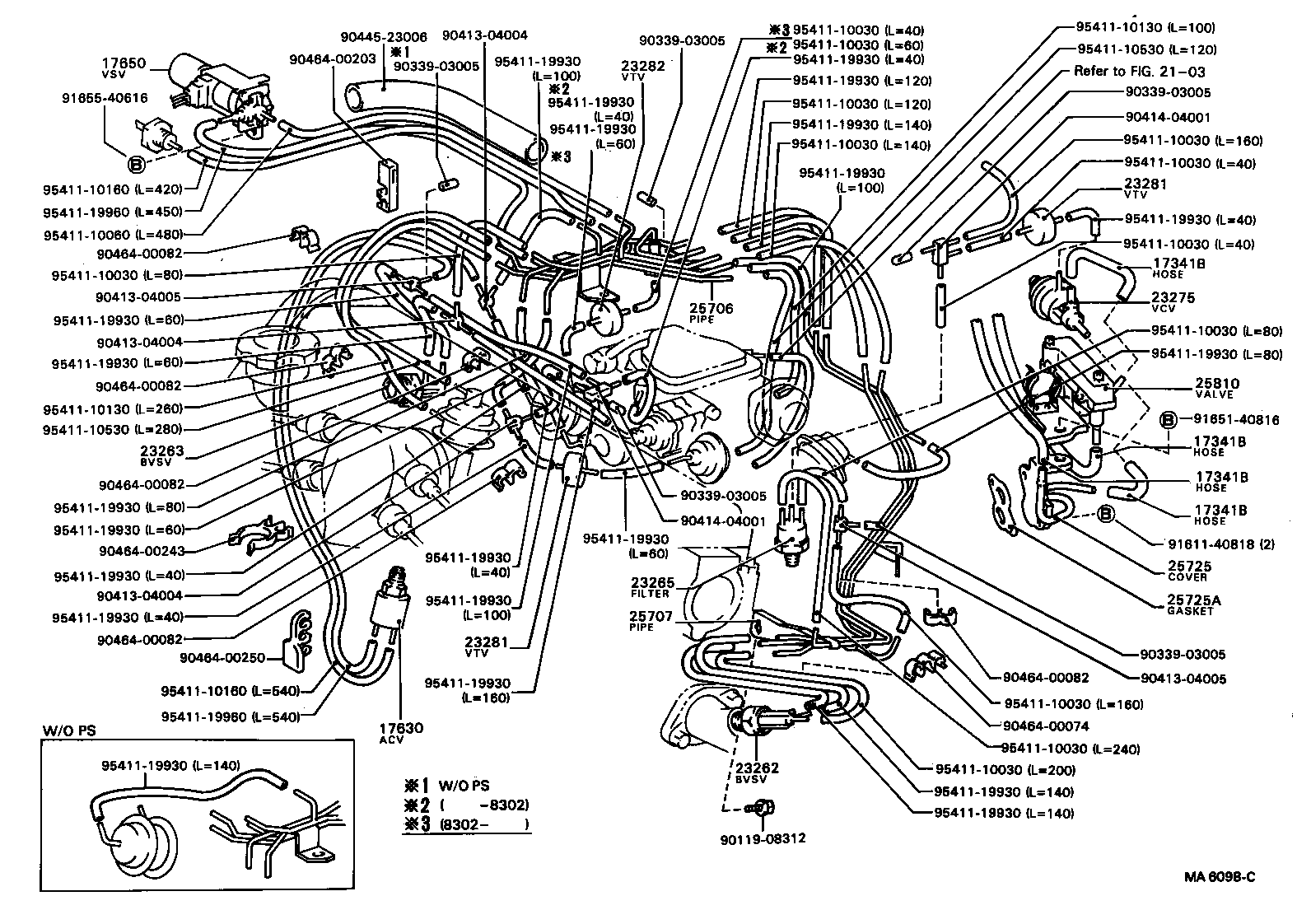 17343-63010 HOSE, NO.1(FOR AIR INJECTION SYSTEM) product image