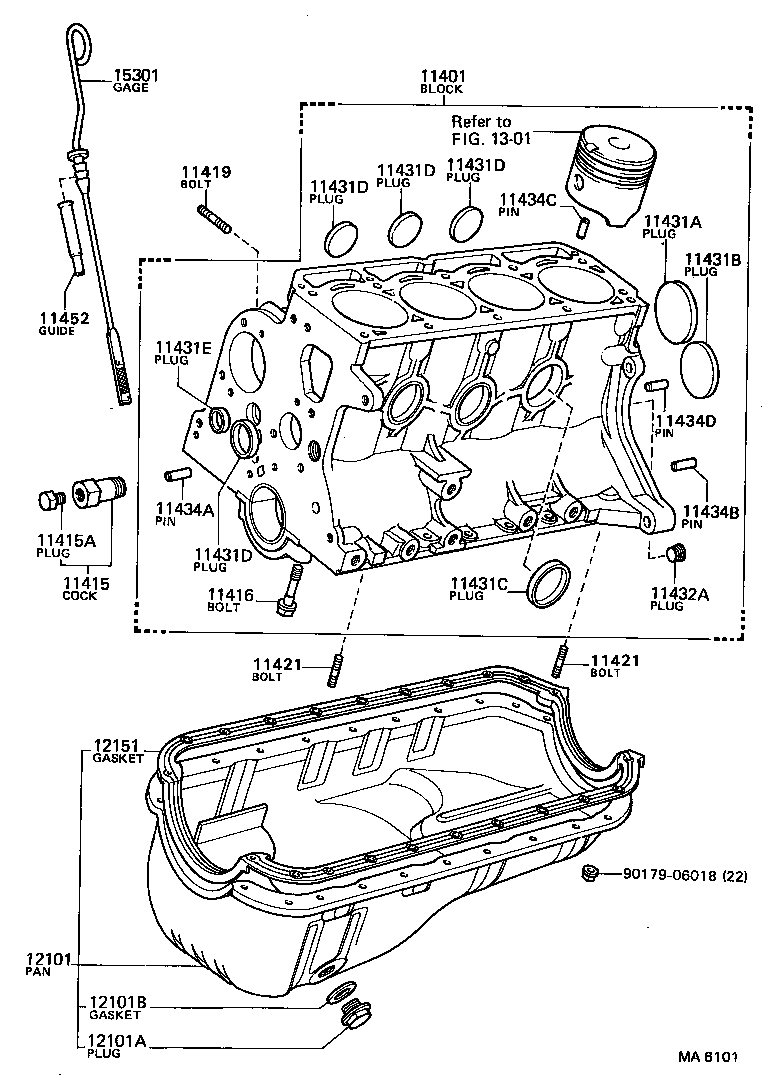 11274-88281 GASKET, CYLINDER BLOCK SIDE COVER, NO.2 product image