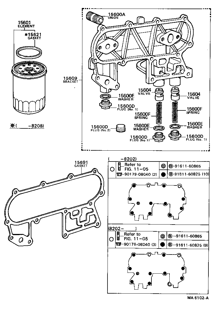 15609-54020 BRACKET SUB-ASSY, OIL FILTER product image