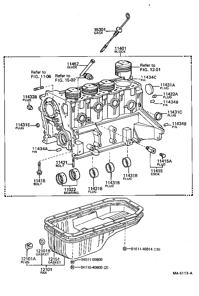 11401-29237 BLOCK SUB-ASSY, CYLINDER product image