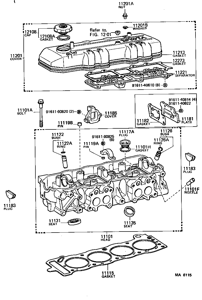 11117-63010 GASKET, CAMSHAFT HOUSING REAR COVER product image