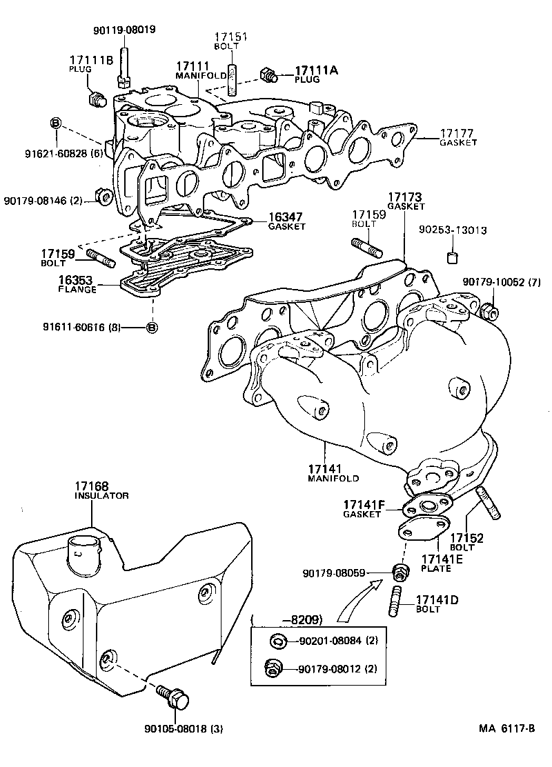 17111-74030 MANIFOLD, INTAKE product image
