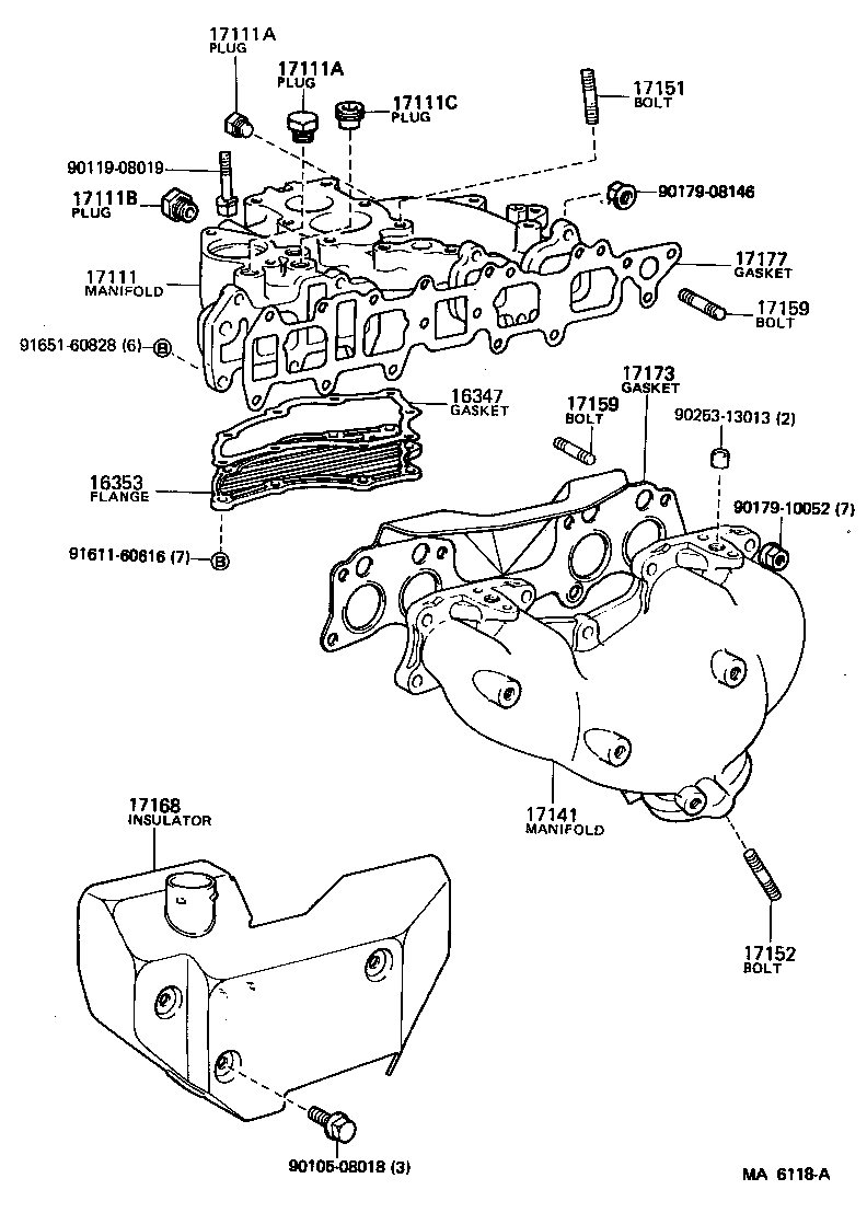 17111-74030 MANIFOLD, INTAKE product image