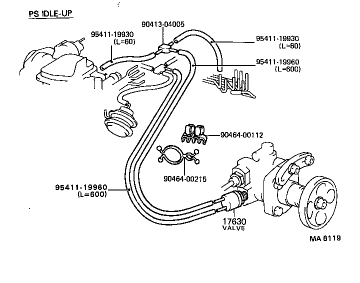 17341-70010 HOSE, NO.1(FOR IDLE-UP) product image