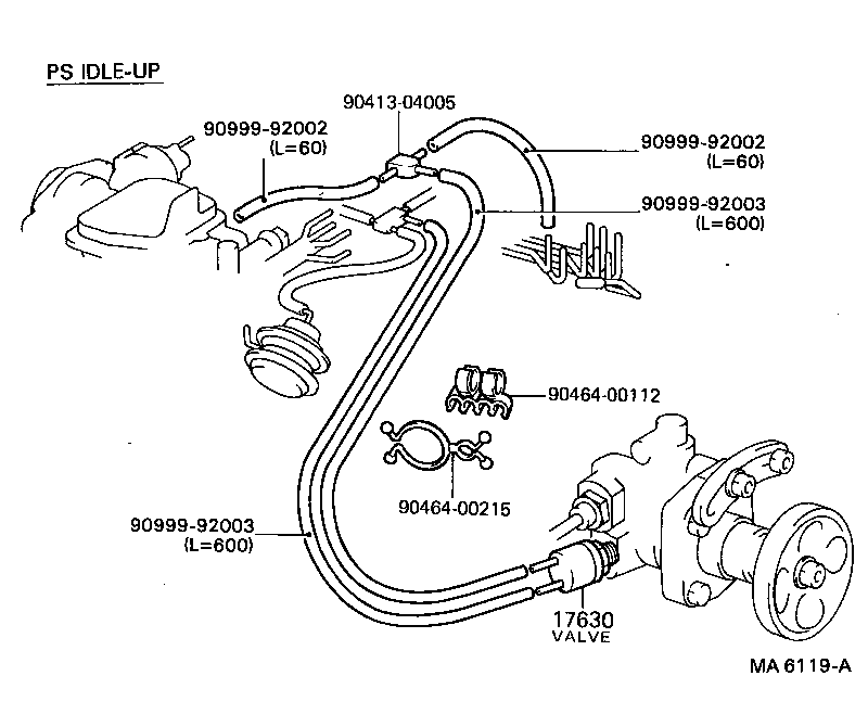 17341-70130 HOSE, NO.1(FOR IDLE-UP) product image