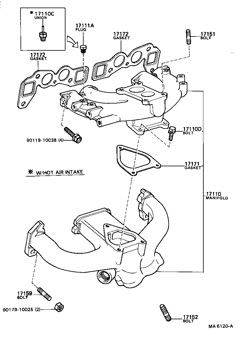 17111-64010 MANIFOLD, INTAKE product image