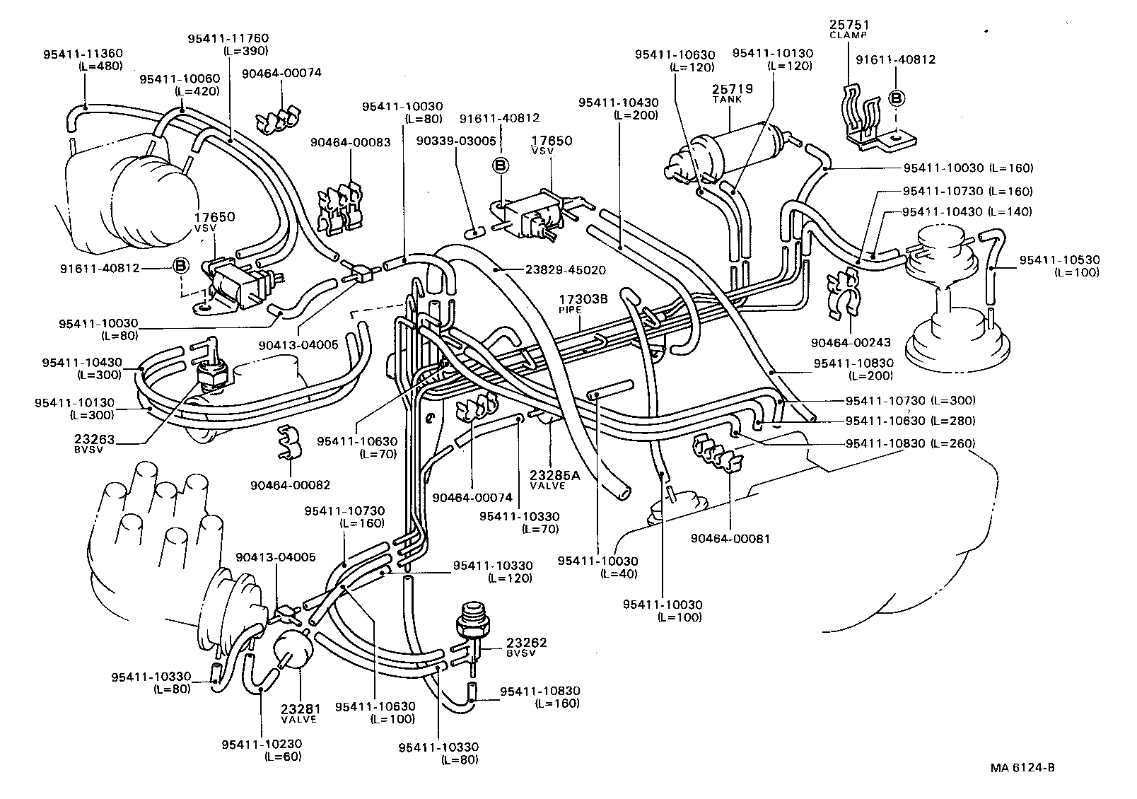 25751-37010 CLAMP, VACUUM CONTROL VALVE, NO.1 product image