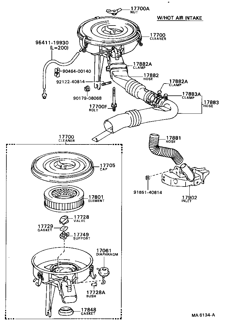 17700-26201 CLEANER ASSY, AIR product image