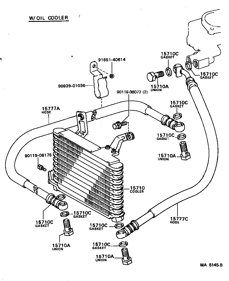 15700-28010 COOLER ASSY, OIL product image