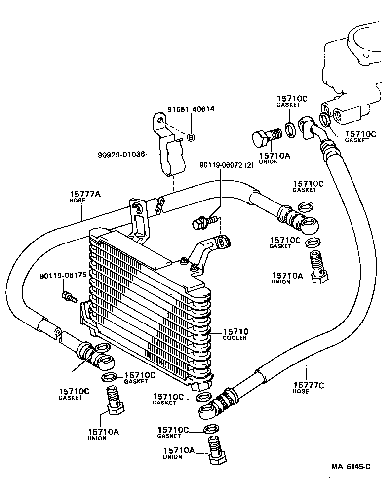 15700-28020 COOLER ASSY, OIL product image