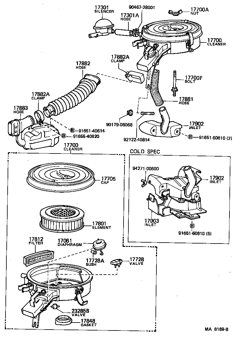 17700-24581 CLEANER ASSY, AIR product image
