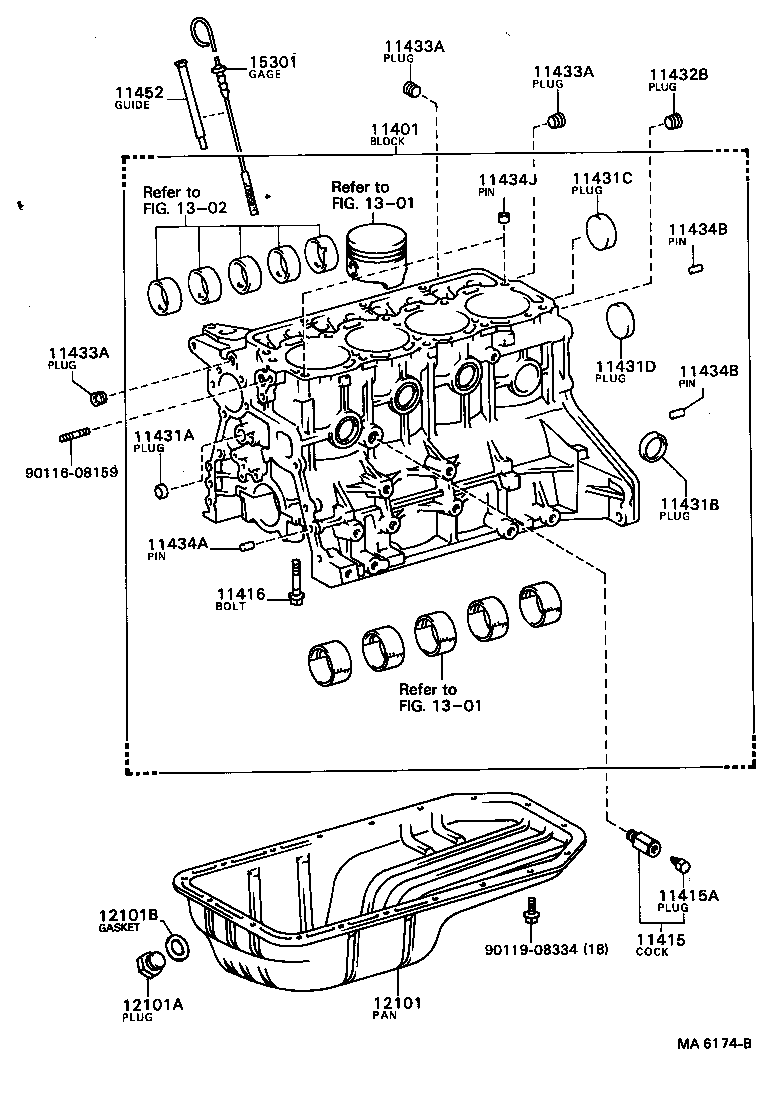 11401-49505 BLOCK SUB-ASSY, CYLINDER product image