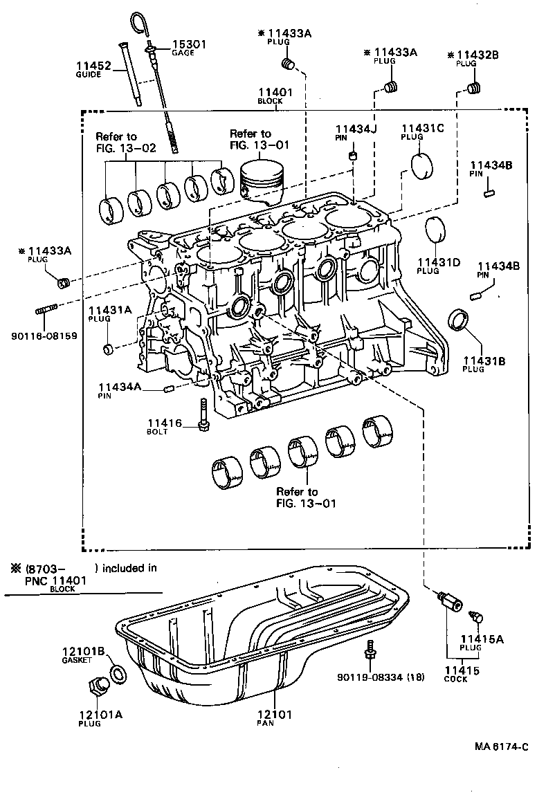11401-39447 BLOCK SUB-ASSY, CYLINDER product image