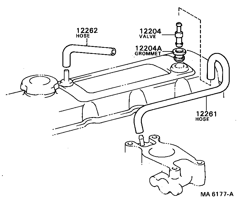 12261-88340 HOSE, VENTILATION product image