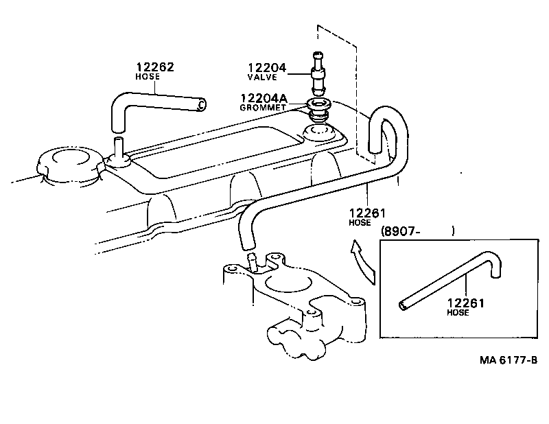 12262-73040 HOSE, VENTILATION, NO.2 product image
