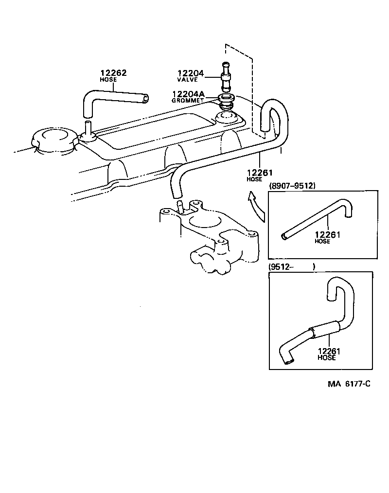 12262-72010 HOSE, VENTILATION, NO.2 product image
