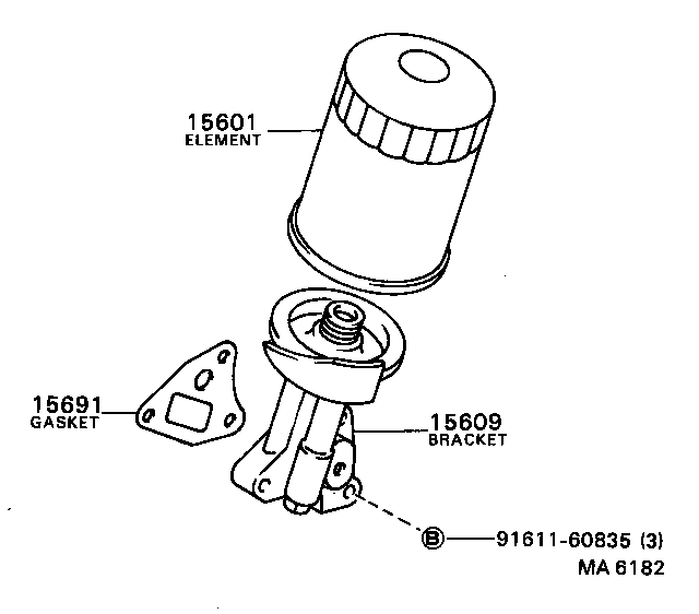 15609-54030 BRACKET SUB-ASSY, OIL FILTER product image