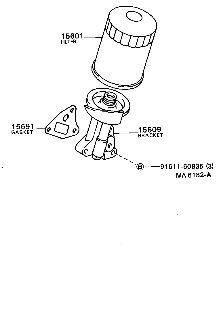 Toyota 15671-73010 BRACKET SUB-ASSY, OIL FILTER