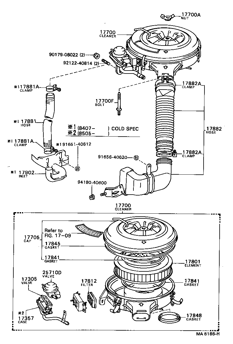 17700-72011 CLEANER ASSY, AIR product image