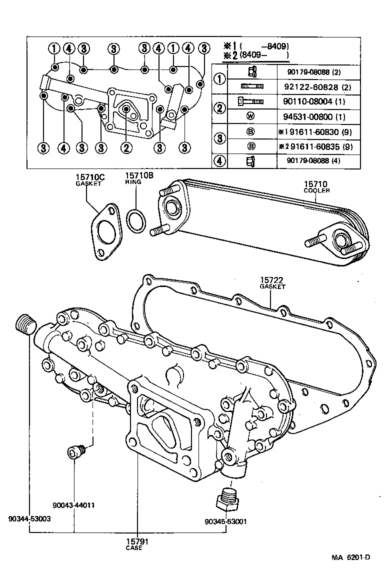 Toyota 15710-68010 COOLER ASSY, OIL