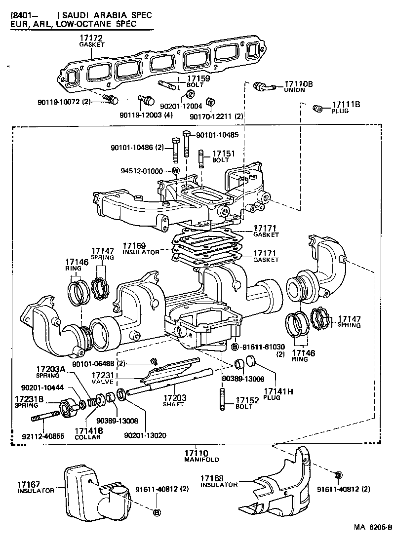 17111-56120 MANIFOLD, INTAKE product image