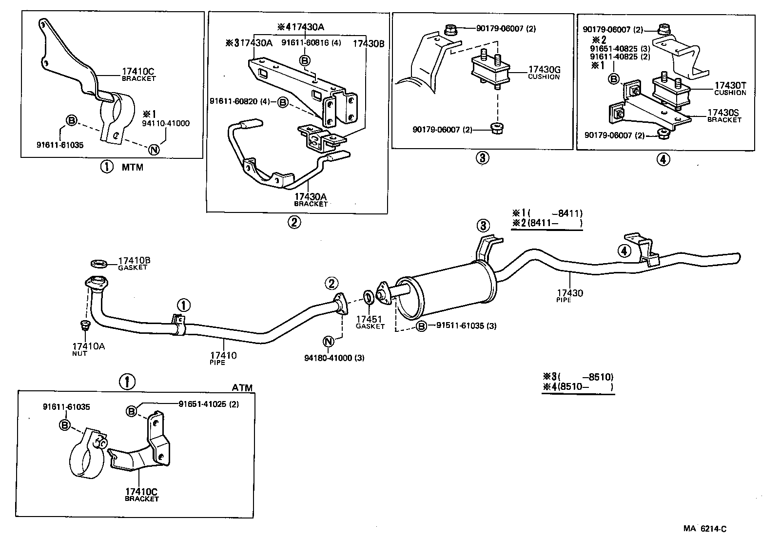 17430-61211 PIPE ASSY, EXHAUST, TAIL product image