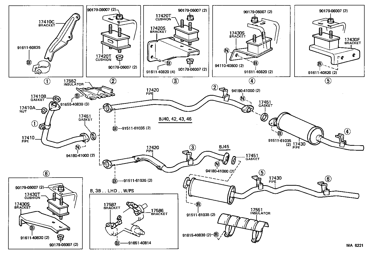 17430-61030 PIPE ASSY, EXHAUST, TAIL product image