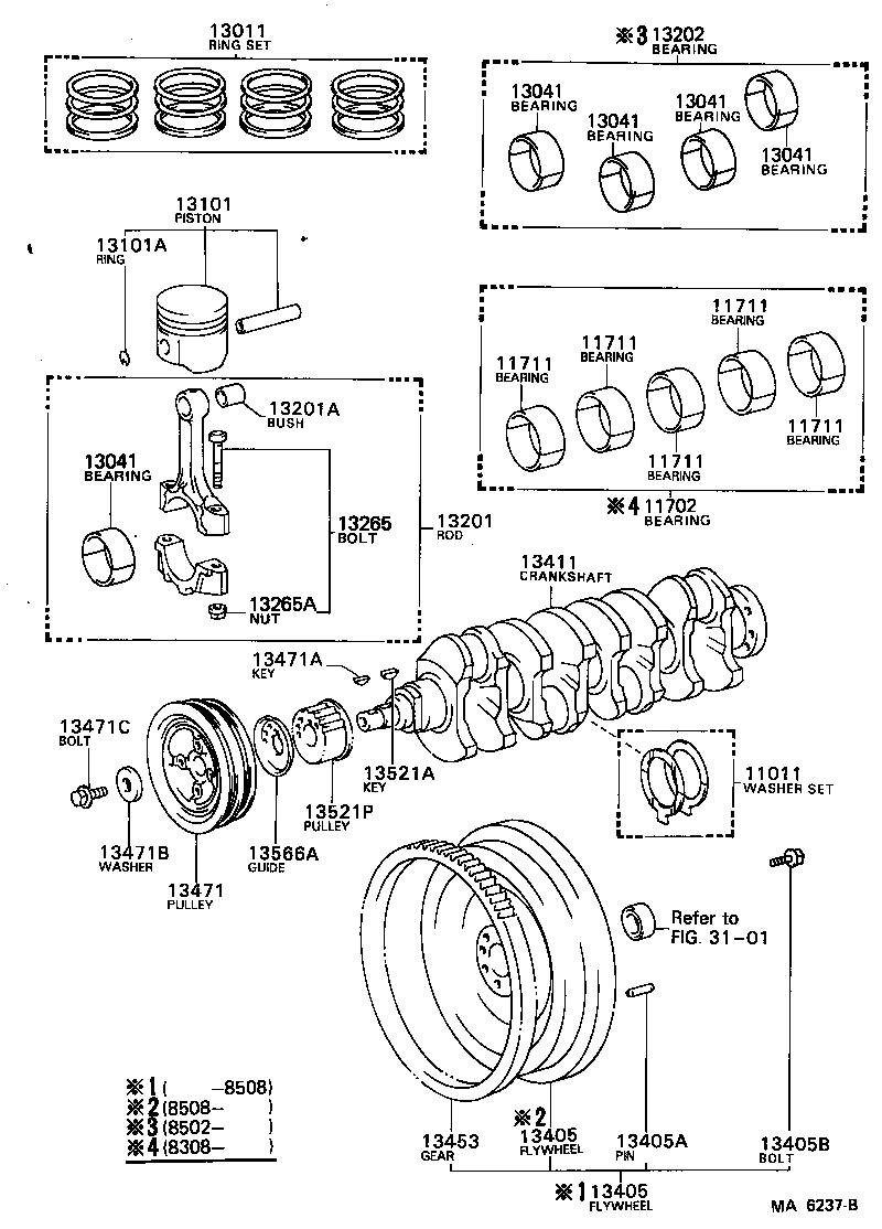 88451-27010 PULLEY, CRANKSHAFT, NO.2 product image